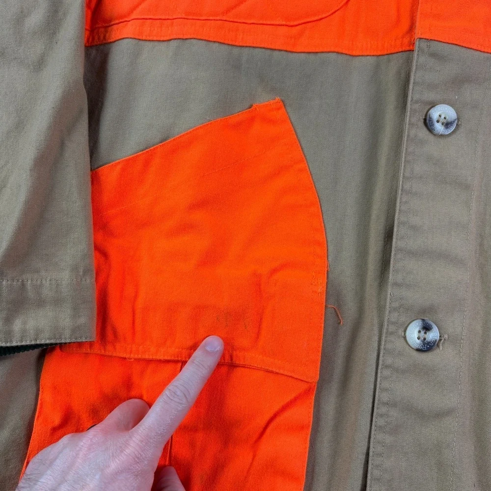 Remington Jacket Mens 2XL Orange Brown Hunting Outdoor Collared